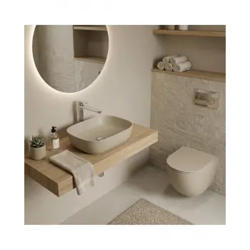 Umywalka nablatowa LAVITA Costa Slim Light Khaki